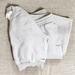 TNA Sweatfleece SET Prefect Fit Cropped Sweatshirt and Boyfriend Wide Leg Sweats